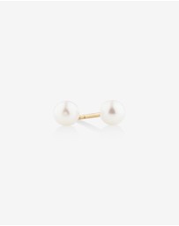 Michael Hill - Round Cultured Freshwater Pearl Studs in 10kt Yellow Gold