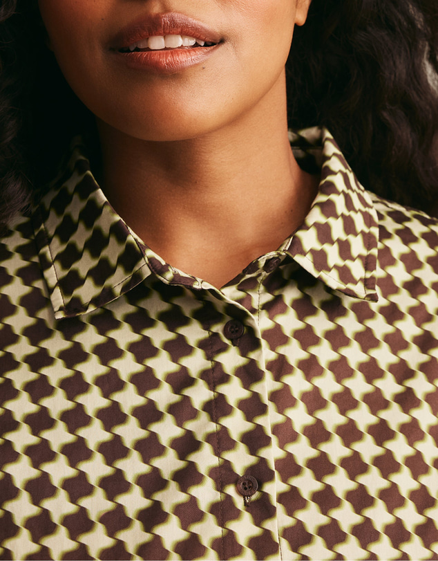 Resting - Soft Woven Cotton Jules Long Sleeve Shirt