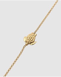 Elli Jewelry - Anklet Turtle 925 Sterling Silver Gold-Plated