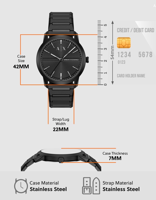 Armani Exchange - Black Analogue Watch