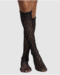 High Heel Jungle - Lace Knee Socks