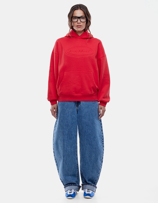 ENA PELLY - Washed Debossed Hoodie