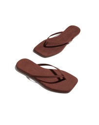 Tkees - Lily Square Toe Suede Sandals