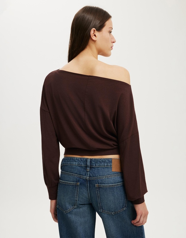 Cotton On - Sage Off Shoulder Long Sleeve Top