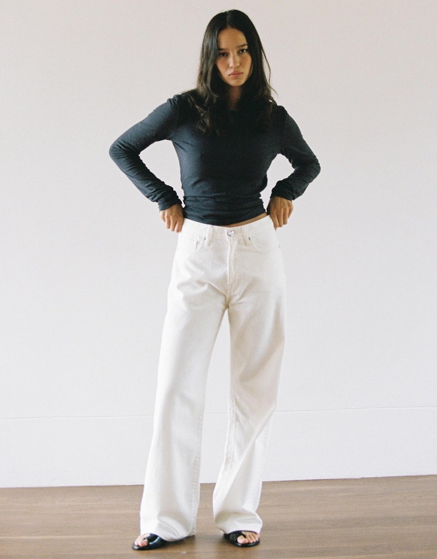 Outland Denim - Olive Cooke x Outland Denim Mid Slouchy Wide Jeans