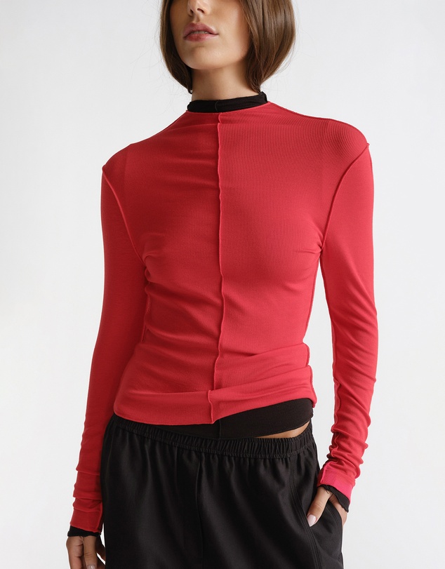 Decjuba - D-Luxe Semi Sheer Long Sleeve Top