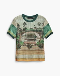 Desigual - Landscape knit t-shirt