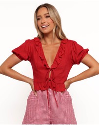 Petal & Pup - Andra Top - Red