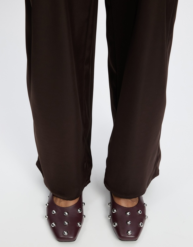 AERE - Studded Leather Ballet Flats