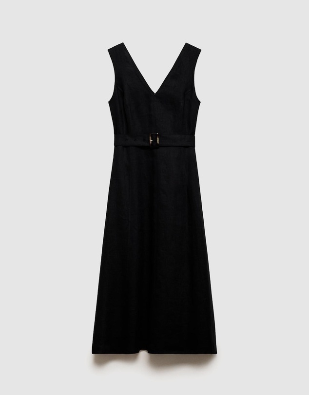 M.N.G - Laura Flared Linen Dress