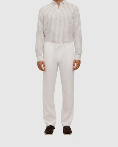 Trenery - Linen Relaxed Drawcord Pant