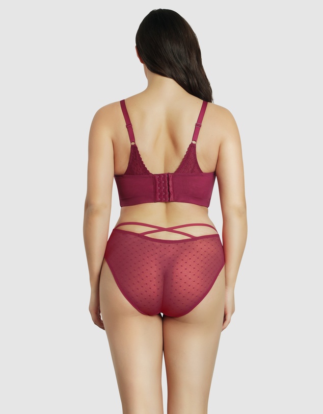 Parfait - Mia Dot Longline Padded Lace Bralette