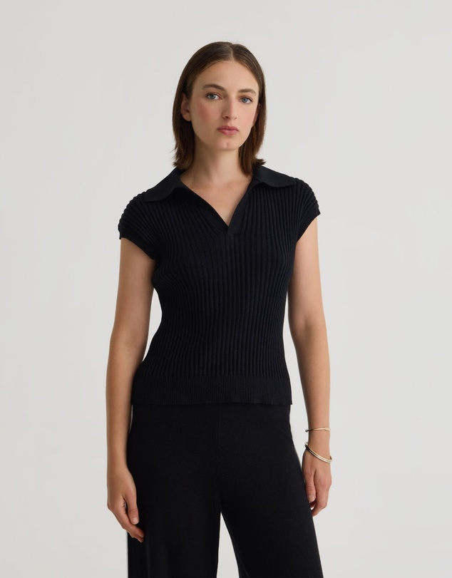 Oxford - Becca Cashmere Blend Polo Knit