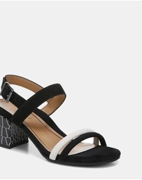 Vionic - Paula Block Heel - Black/White