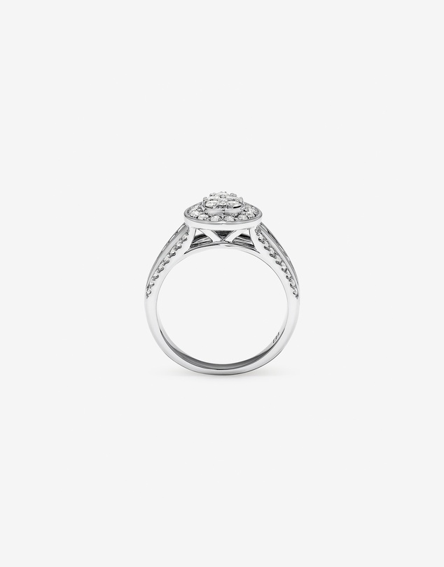 Michael Hill - 0.85 Carat TW Pear-Shaped Diamond Cluster Ring in Sterling Silver