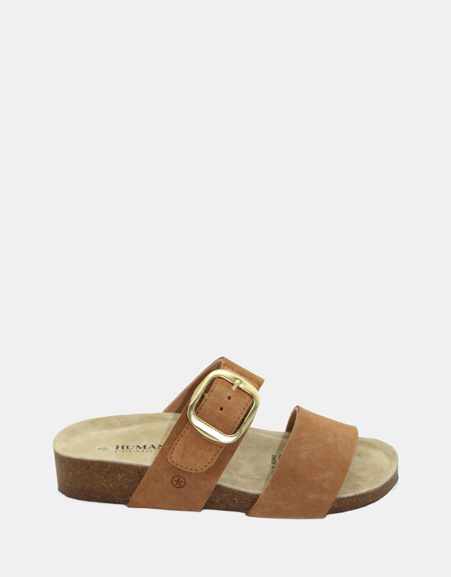 Human - Women's Palms Slide Sandals Tan Suede