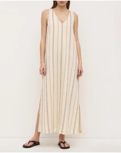 Assembly Label - Ulani Stripe V Neck Maxi Dress
