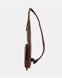 Pierre Cardin - Pierre Cardin Rustic Leather Sling Bag