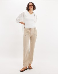 Amelius - Erin Linen Tie Cargo Pant