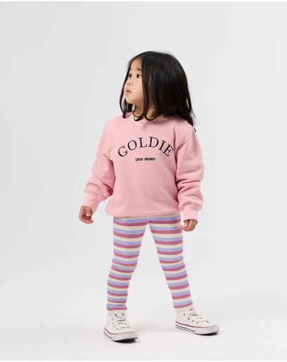 Goldie + Ace - Essential Stripe Rib Leggings - ICONIC EXCLUSIVE - Babies-Kids