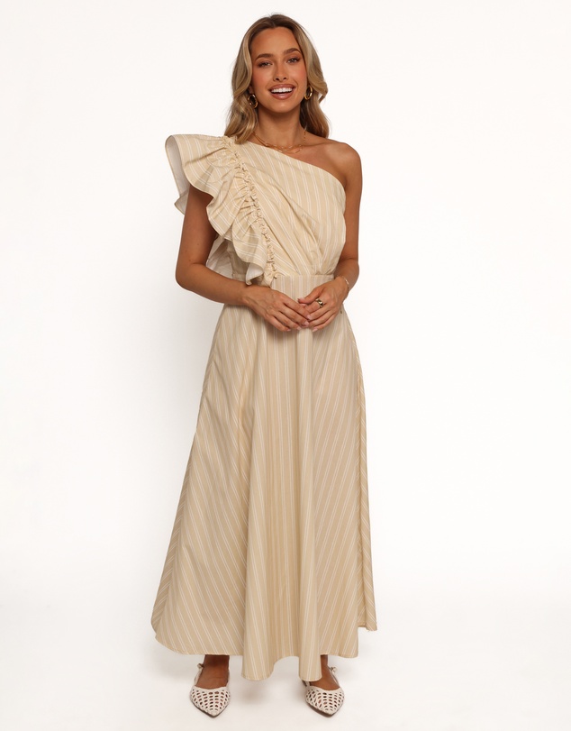 Petal & Pup - Meggy Maxi Dress - Sand/White