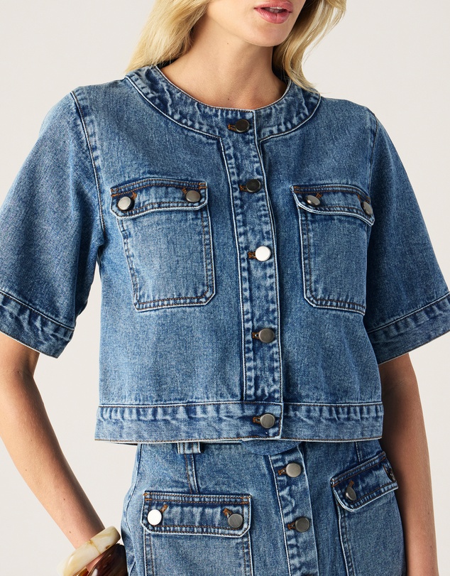 MOS The Label - Aveline Denim Top
