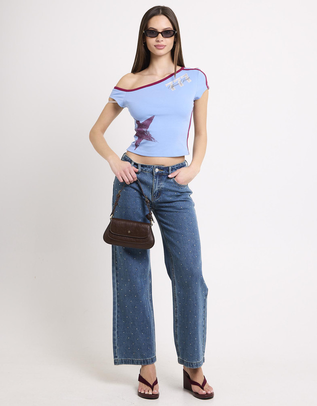 Neon Hart - Angel Numbers One Shoulder Top