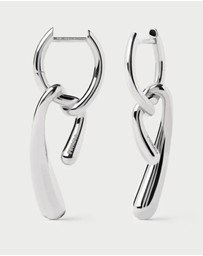 PDPAOLA - Twist Silver Hoops