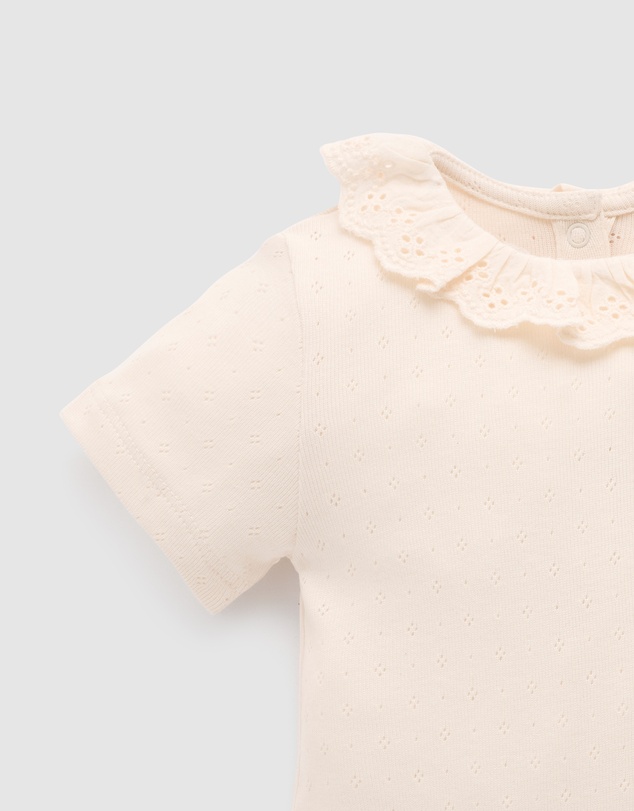 Purebaby - Pointelle Bodysuit-Kids-Babies