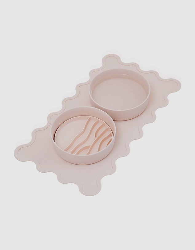 Lilly + Dash - Dog & Cat Wave Placemats - Pink Rose Quartz