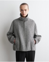 COS - Wool-Tweed Funnel-Neck Jacket