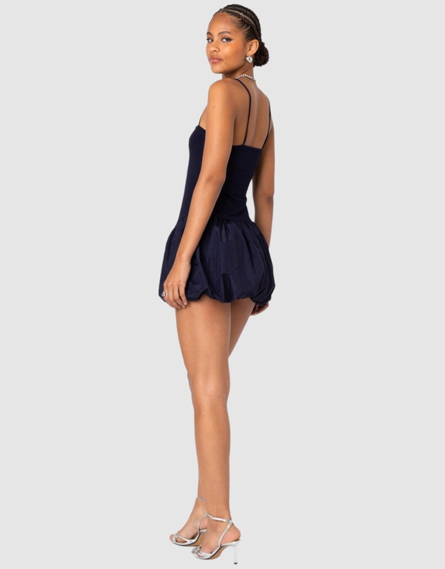 EDIKTED - Ribbed Bubble Skirt Mini Dress