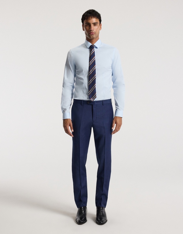 Calibre - Micro Check Wool Suit Pants Royal Blue