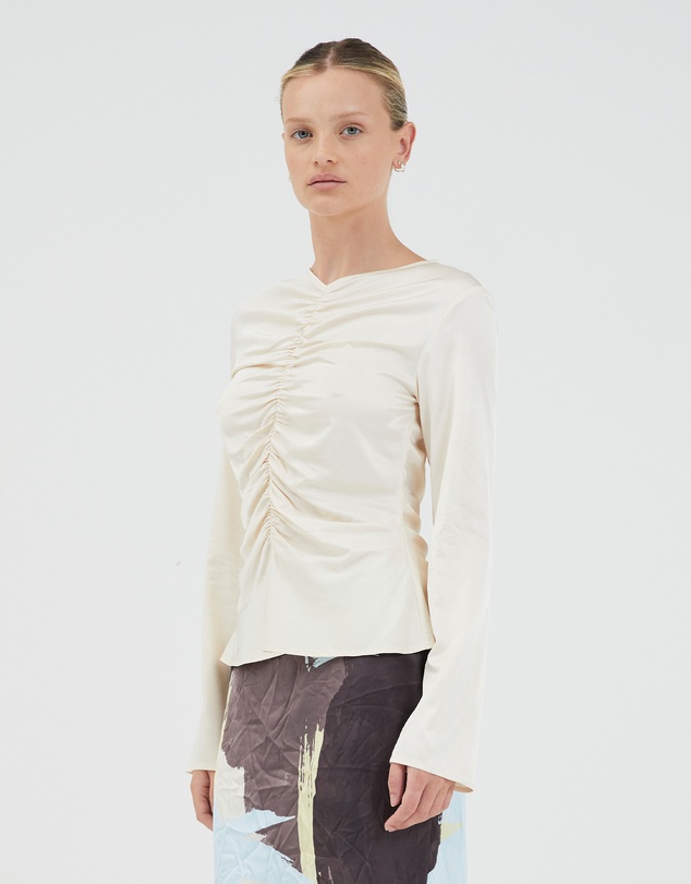 Third Form - Allure Gathered Long Sleeve Top