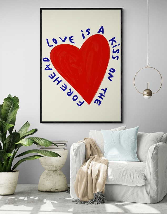 Inka Arthouse - Love Is A Kiss by Byalmaklub Art Print
