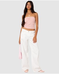 EDIKTED - Kacey Strapless Waffle Top