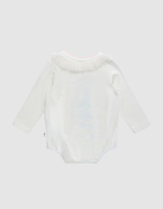 Fleur Harris - 'Silky the Fairy' Frill Bodysuit in Cream