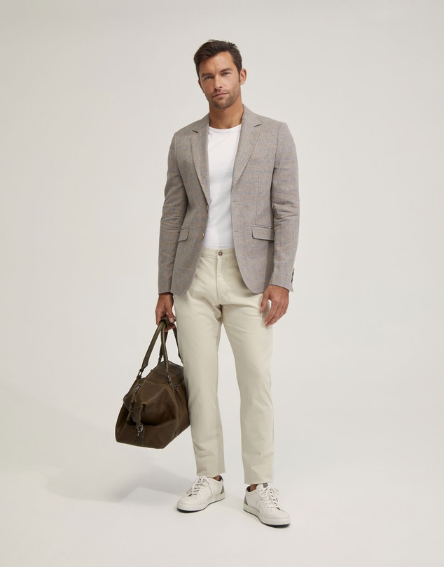 Oxford - Blake Linen Blend Check Blazer
