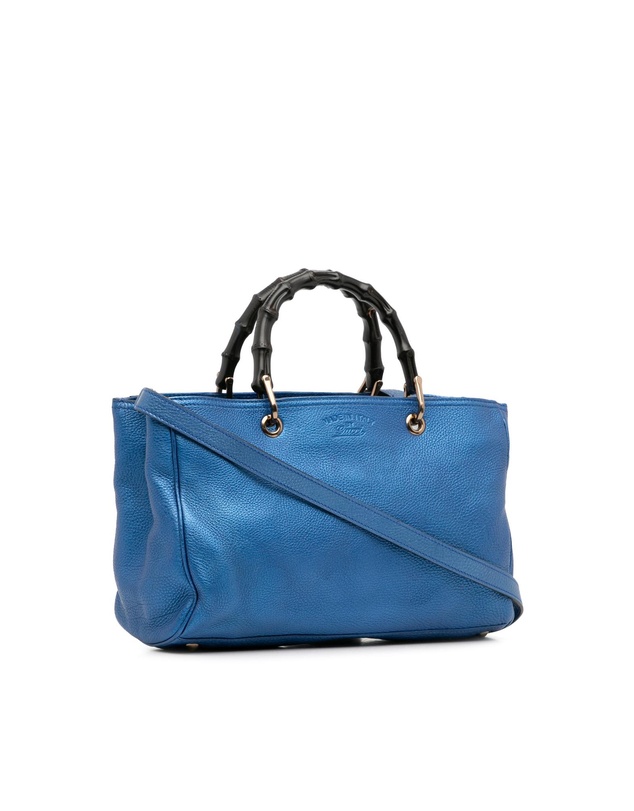 Gucci - Pre-Loved Medium Calfskin Bamboo Shopper Satchel