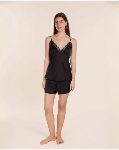 Gingerlilly - Heather Silky Satin Cami and Short Set