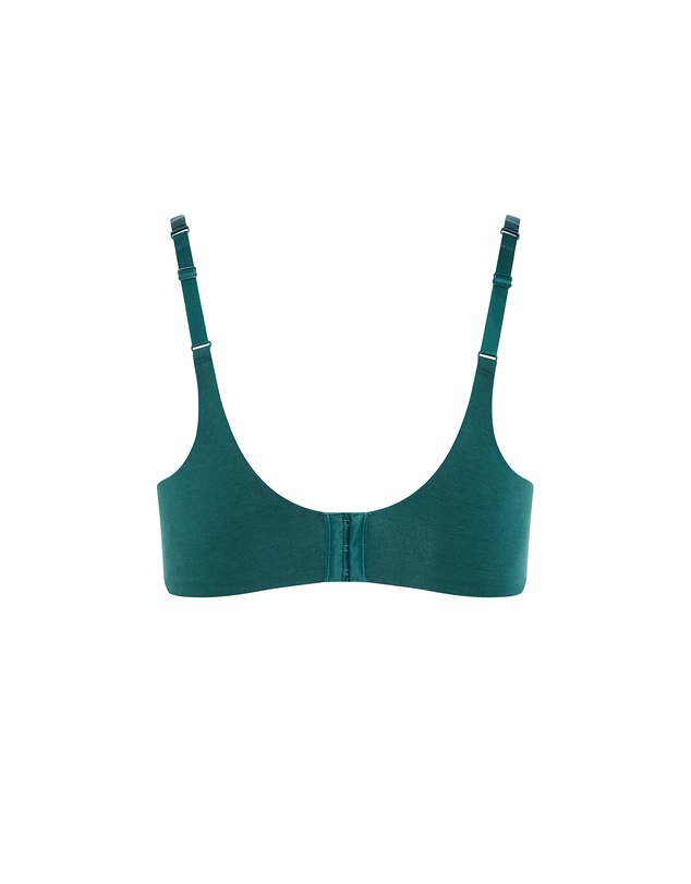 City Chic - Plus size Smooth & Chic Cotton T-Shirt Bra - deep teal