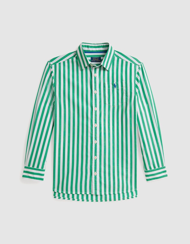 Polo Ralph Lauren - Striped Cotton Poplin Boxy Shirt - Teens