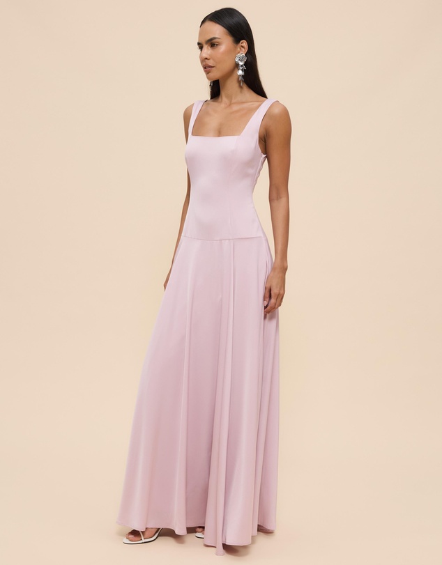 CHANCERY - Serena Drop Waist Square Neck Maxi Dress