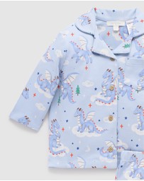 Purebaby - Thick Button Up Pyjama Set -Kids-Babies