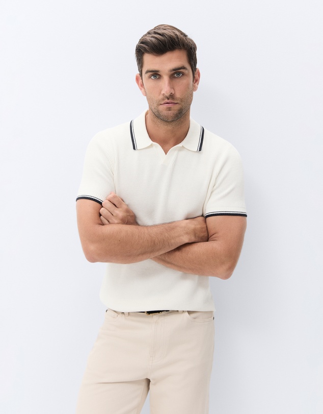 UNISON - Tipped Knit Polo