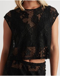 Decjuba - Lace Cropped Top