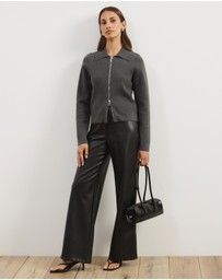Atmos&Here - Delilah Long Sleeve Double Ended Zipper Knit Jacket