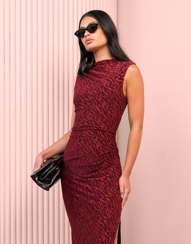 Azzurielle - Cara High Neck Maxi Dress