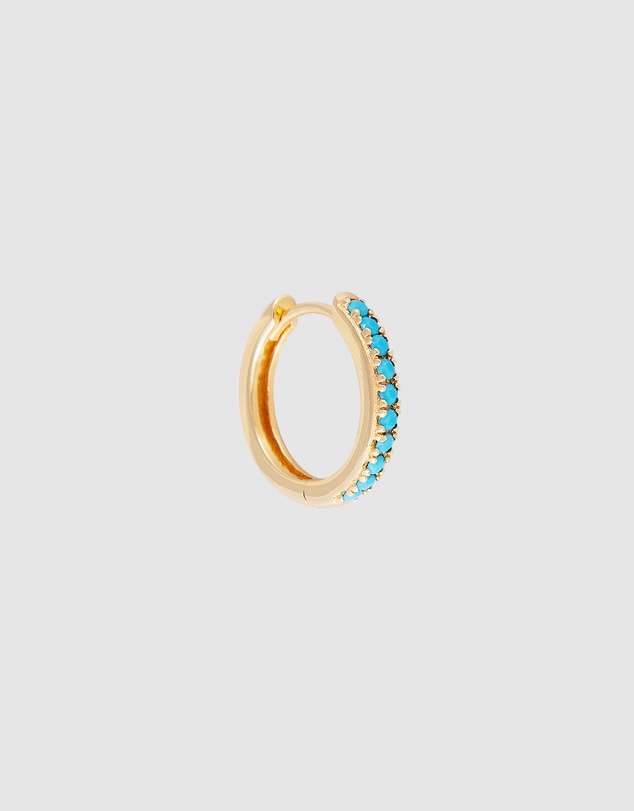 FAIRLEY - Turquoise Pave Midi Hoops