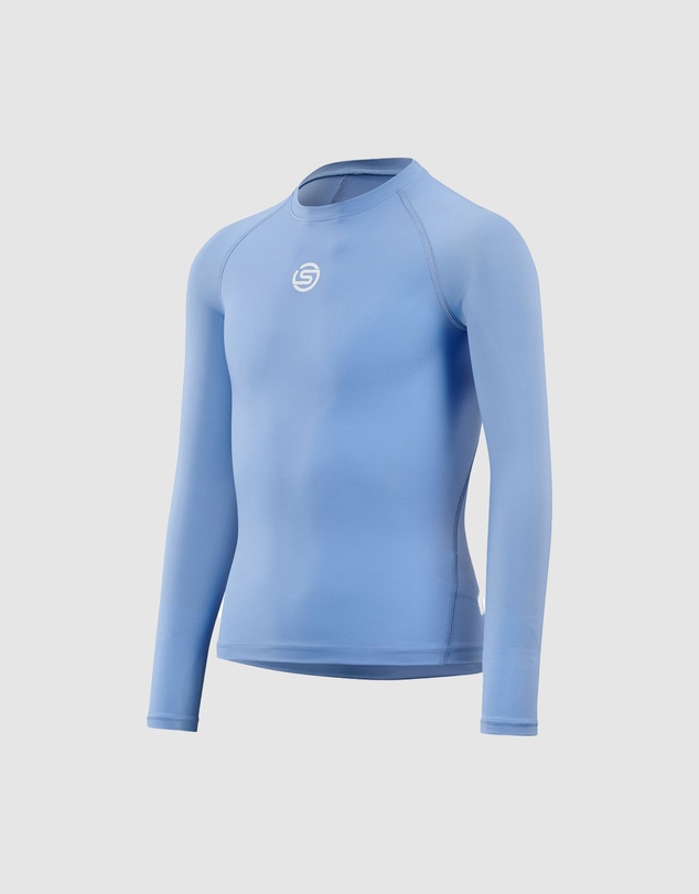 SKINS - Youth Compression Long Sleeve Top - Sky Blue